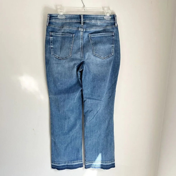 NYDG Womens Blue Marilyn Straight Jeans 8 Denim Cool Embrace Lift Tuck Tech - Picture 3 of 11